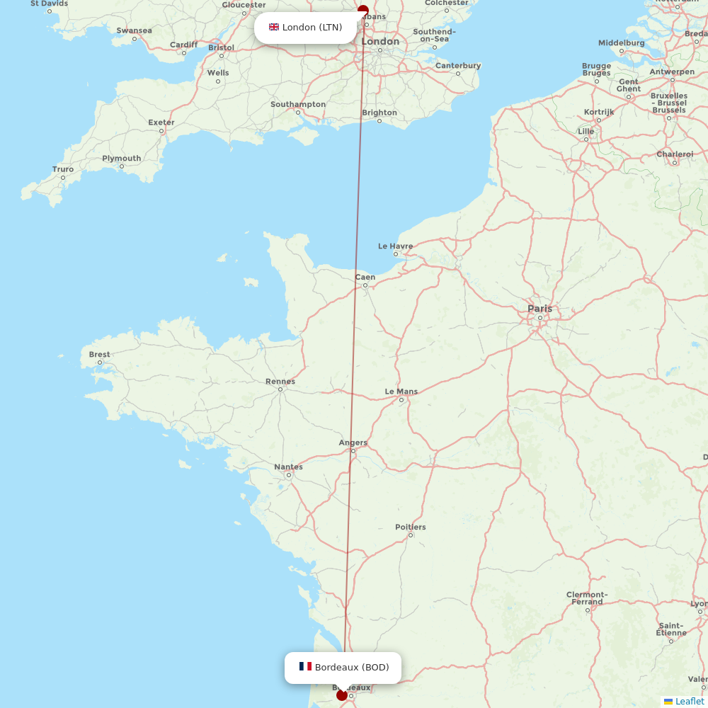 Airlines With Flights From Bordeaux To London BOD To LTN Airline