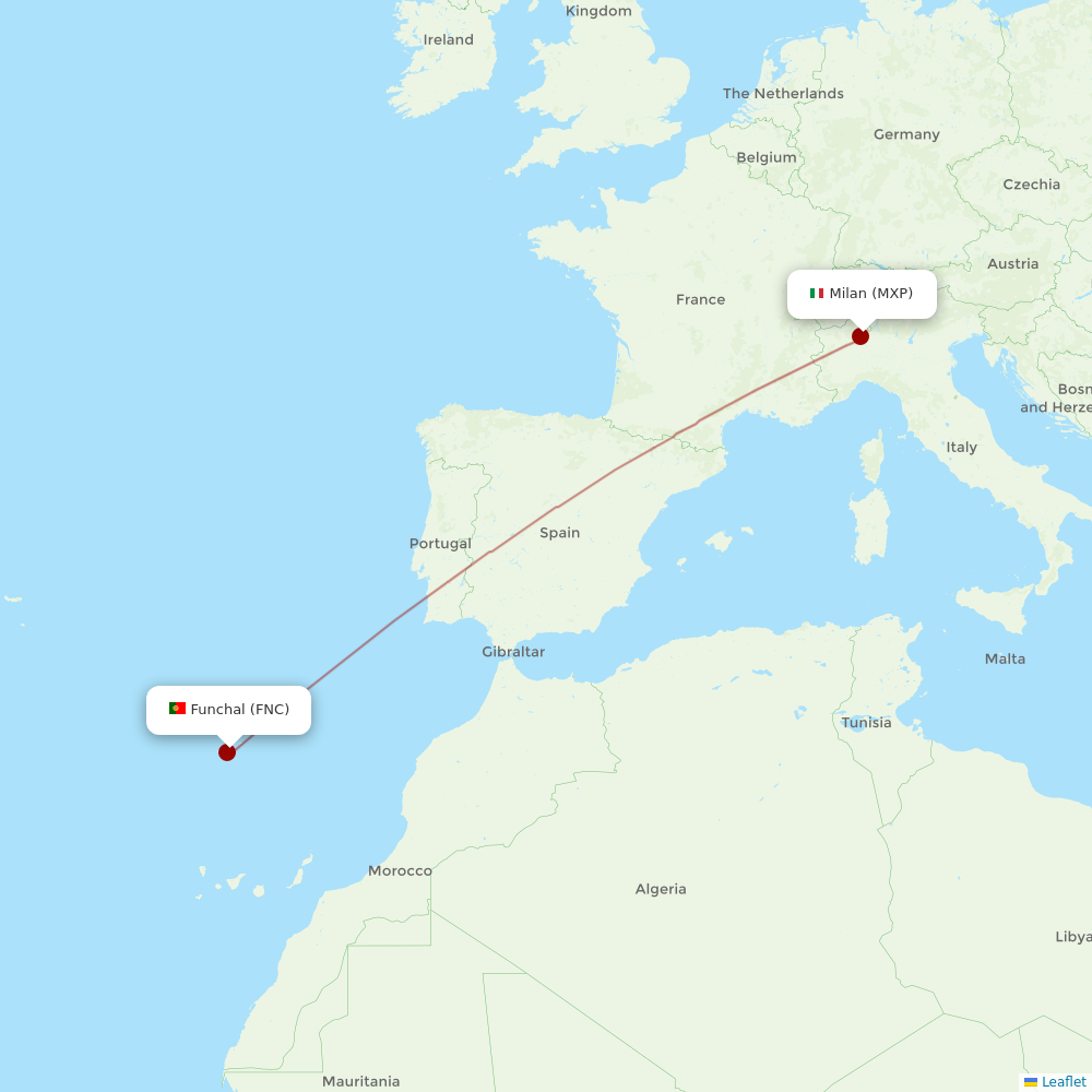 Airlines With Flights From Funchal To Milan Fnc To Mxp Airline