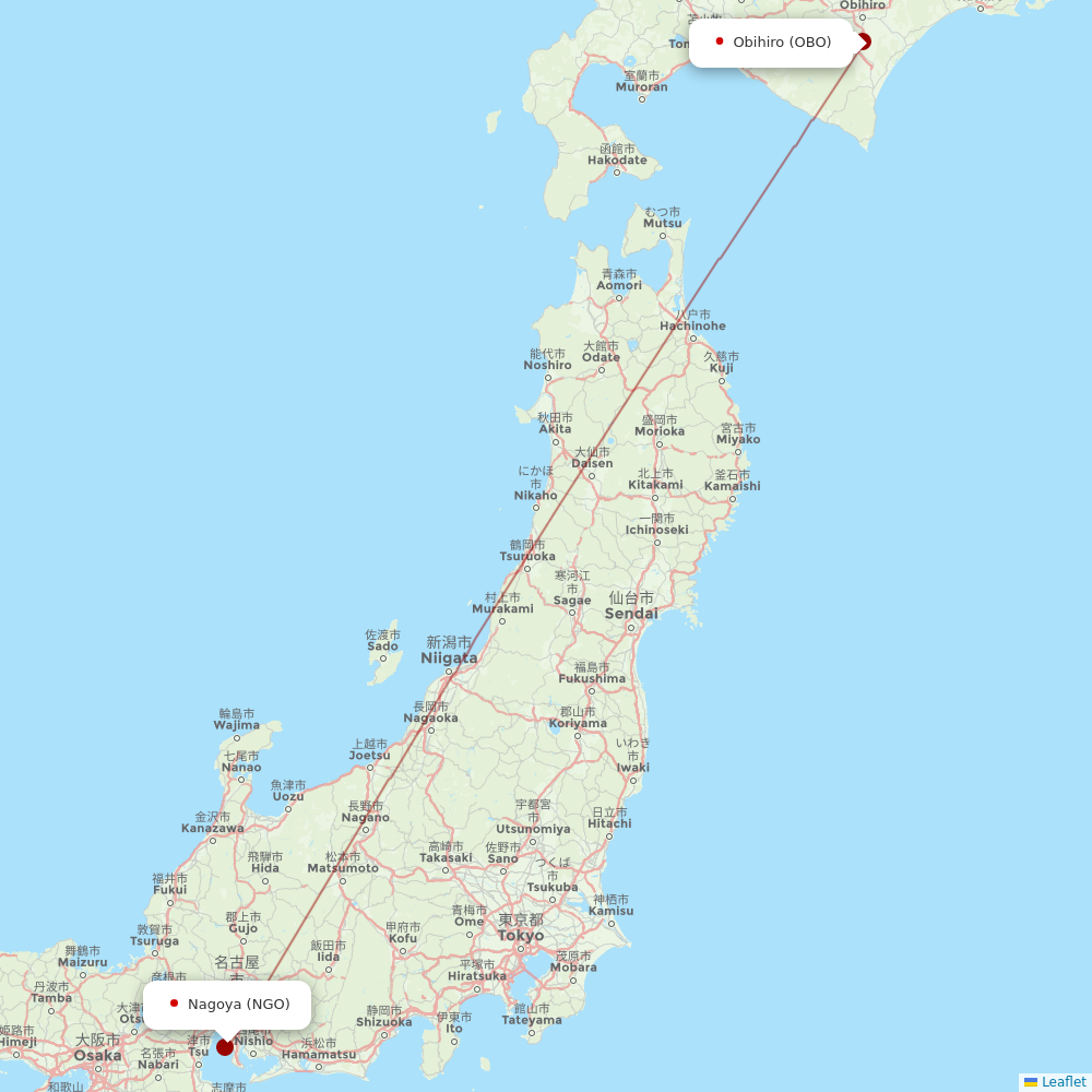 Airlines With Flights From Obihiro To Nagoya OBO To NGO Airline