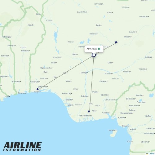 ValueJet at ABV route map