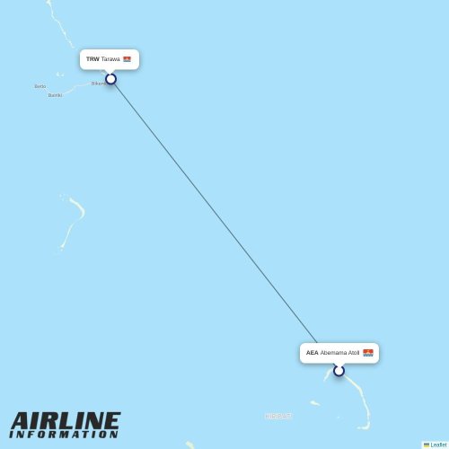 Air Kiribati at AEA route map