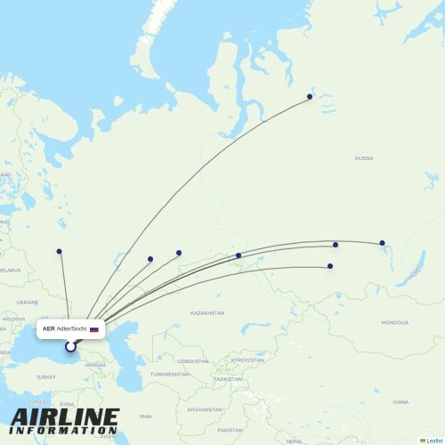 NordStar at AER route map