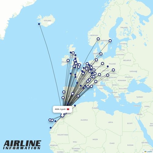 Royal Air Maroc at AGA route map