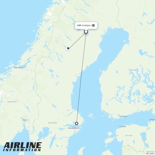 PopulAir at AJR route map