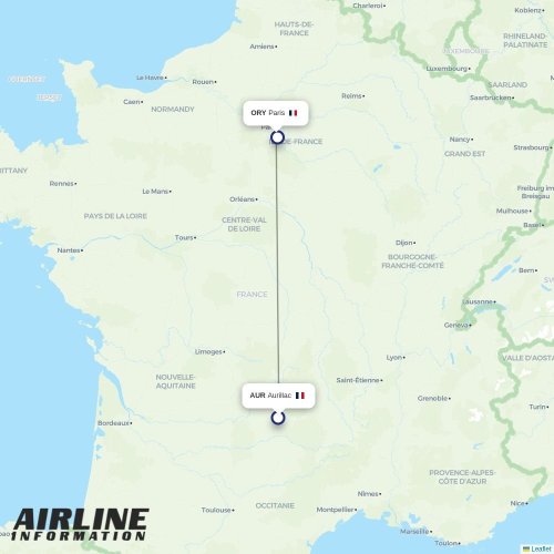 Chalair at AUR route map