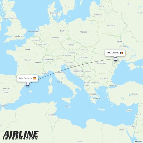 Karinou Airlines at BCN route map
