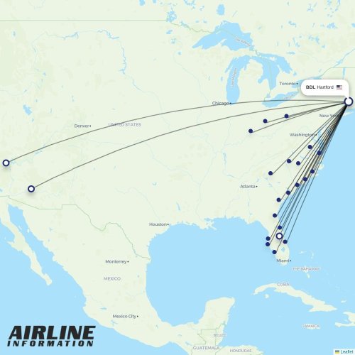 Breeze at BDL route map