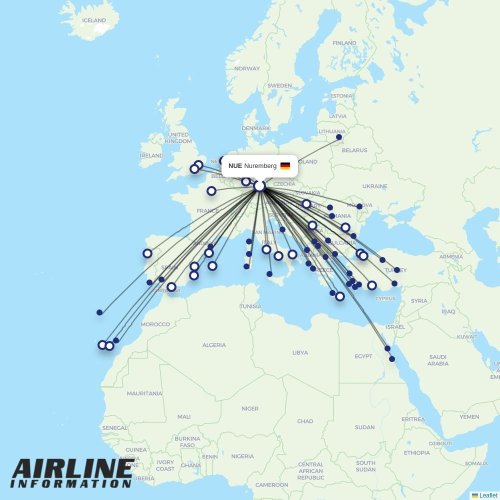 Air Corsica at BIA route map