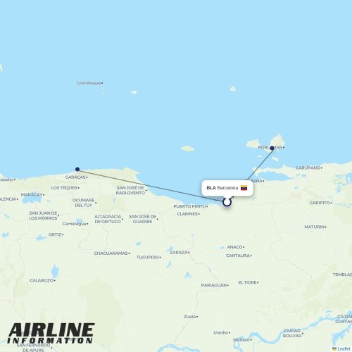 Avior at BLA route map