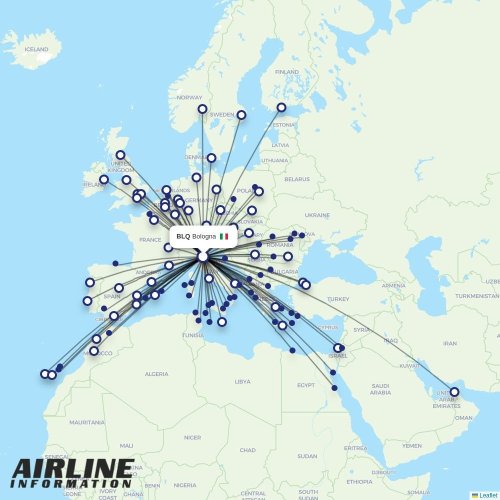 Air Dolomiti at BLQ route map