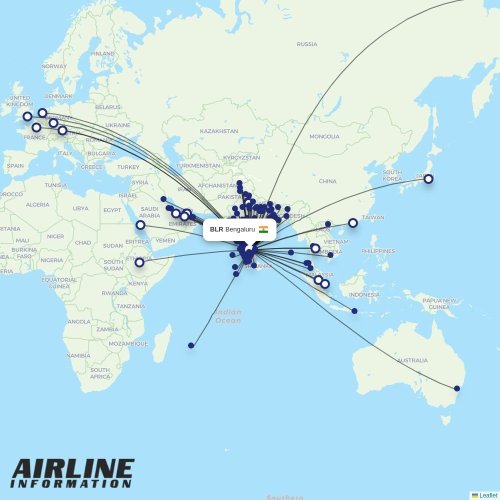 IndiGo at BLR route map