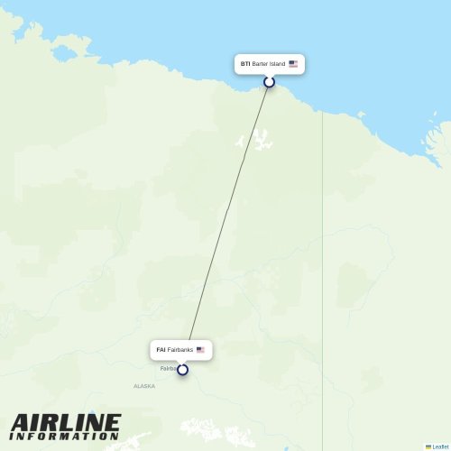Everts Air at BTI route map