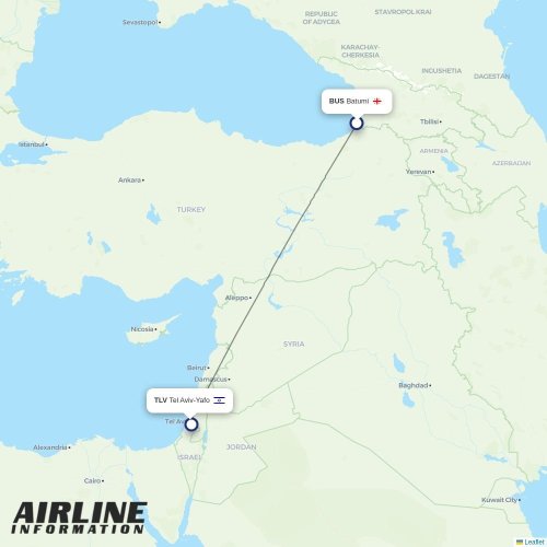 Arkia at BUS route map