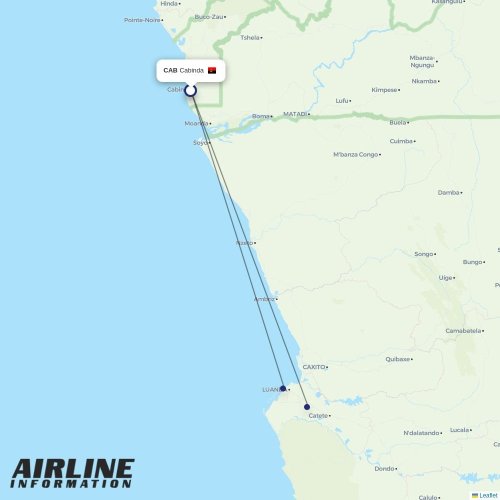 TAAG at CAB route map