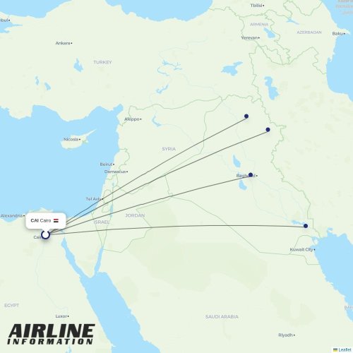 Iraqi Airways at CAI route map