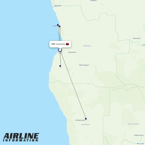 TAAG at CBT route map