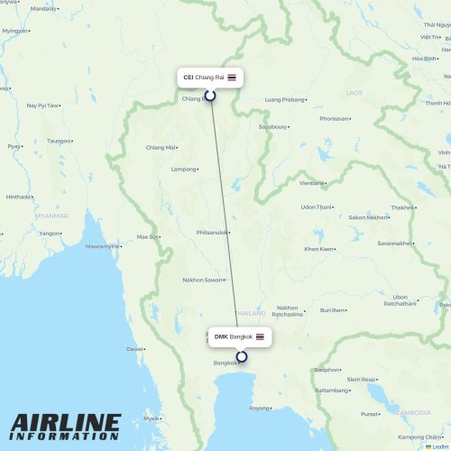 Nok Air at CEI route map