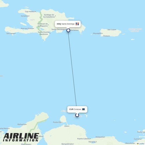 RED Air at CUR route map