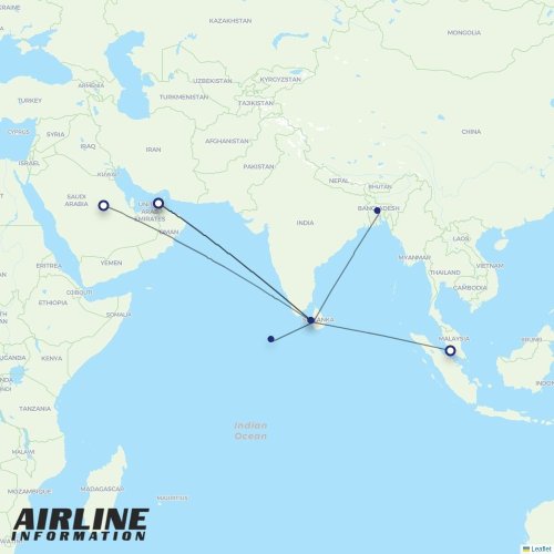 FitsAir at DAC route map