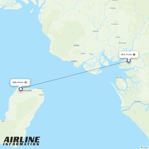 Cronos Airlines at DLA route map