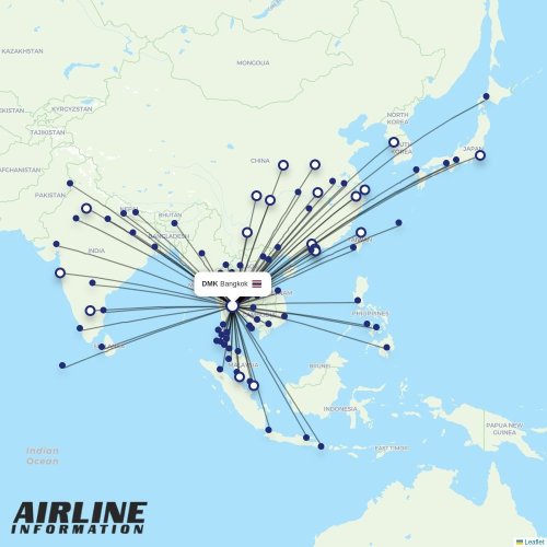 Thai AirAsia at DMK route map