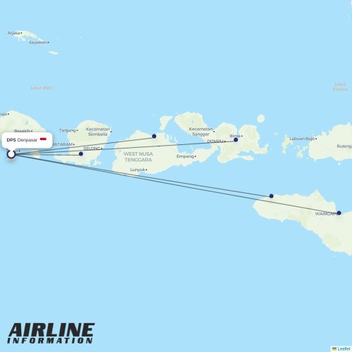 Wings Air at DPS route map
