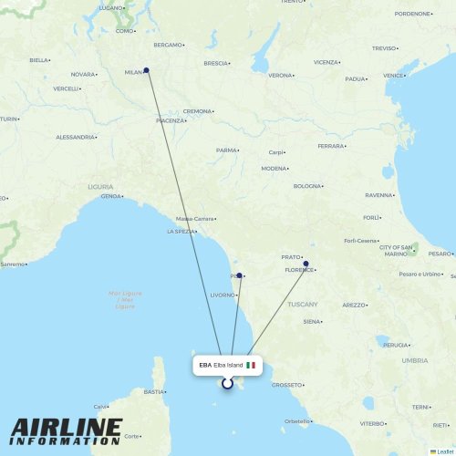 Polar Airlines at EBA route map