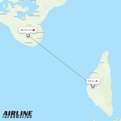 Lulutai Airlines at EUA route map