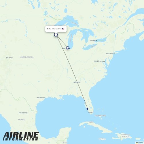 Sun Country Airlines at EWR route map