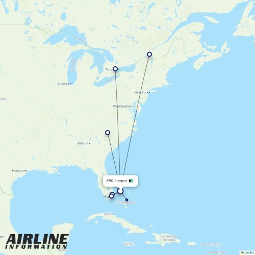 Bahamasair at FPO route map