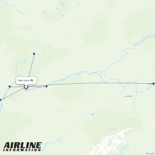 Everts Air at GAL route map