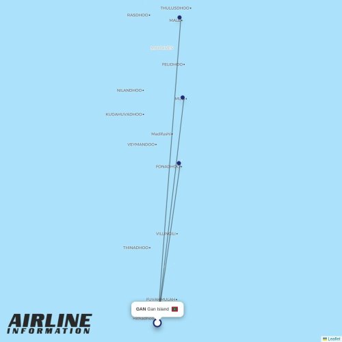 Maldivian at GAN route map