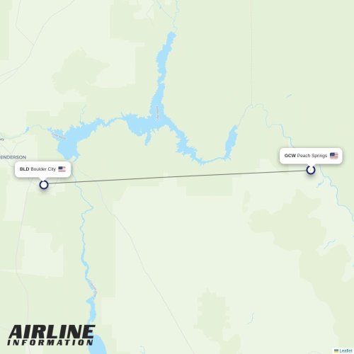 Scenic Airlines at GCW route map