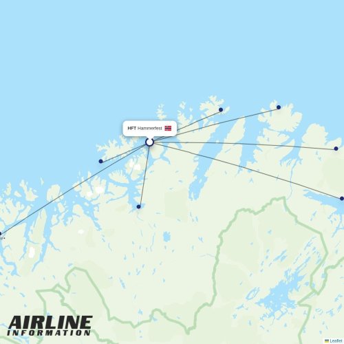Wideroe at HFT route map