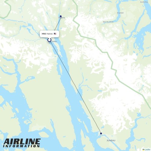 Alaska Seaplanes at HNS route map