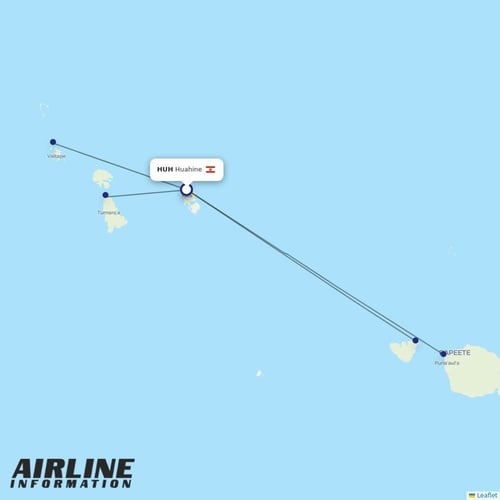 Air Tahiti at HUH route map