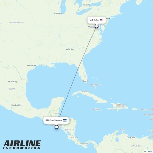Volaris at IAD route map