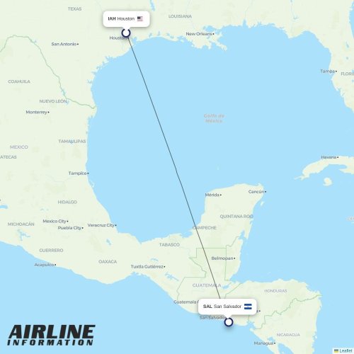 Volaris at IAH route map