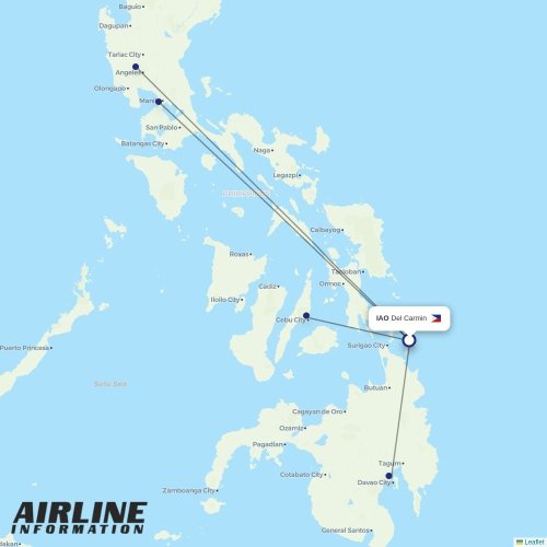 Cebgo at IAO route map