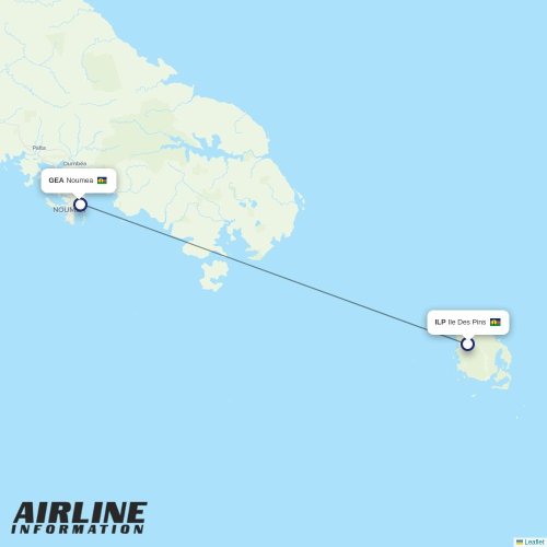 Air Caledonie at ILP route map