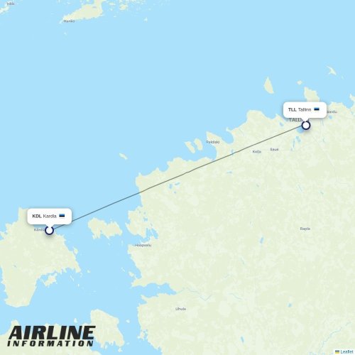 NyxAir at KDL route map
