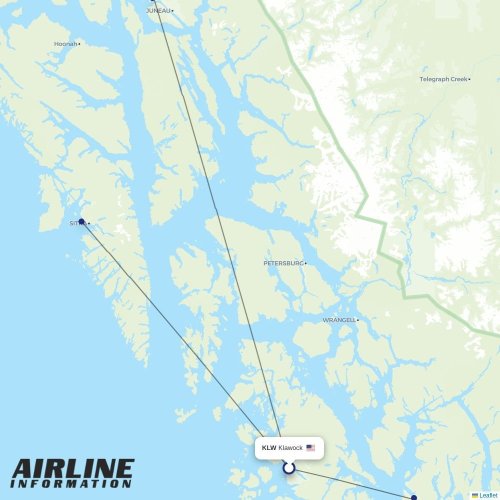 Island Air Express at KLW route map