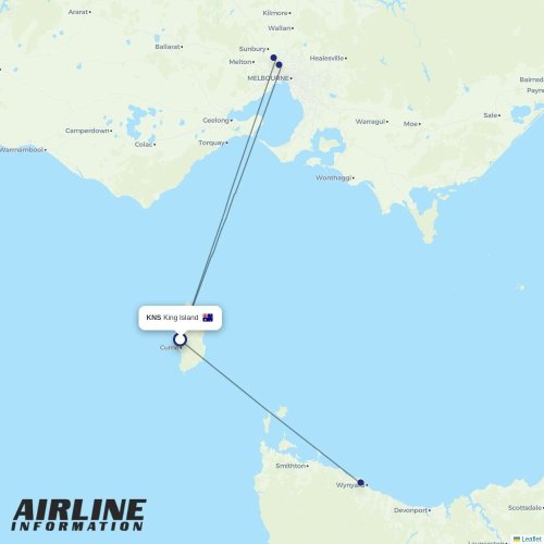 Sharp Airlines at KNS route map