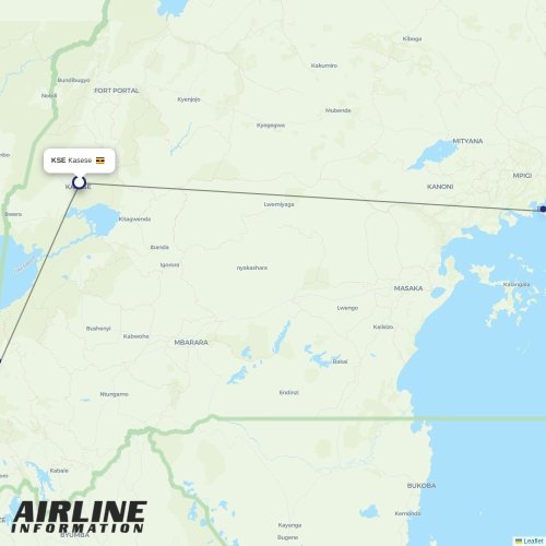 Aerolink Uganda at KSE route map