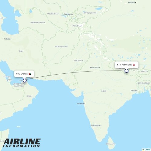 Biman at KTM route map