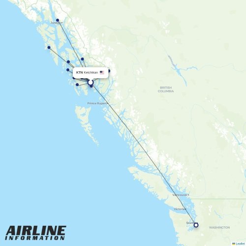 Island Air Express at KTN route map