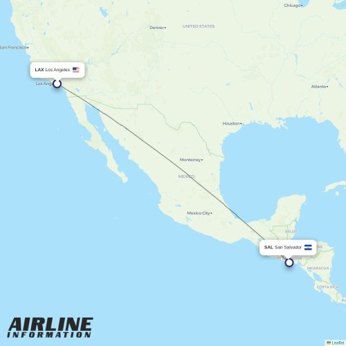 Volaris at LAX route map