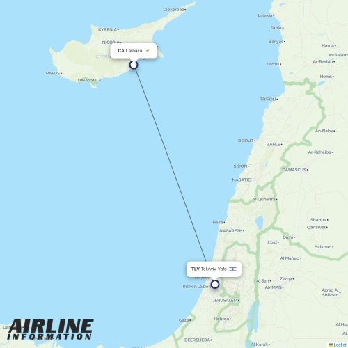 TUS Air at LCA route map