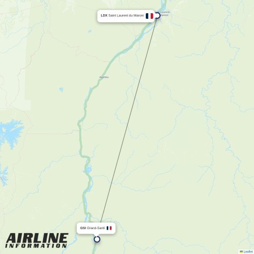 GoAir at LDX route map