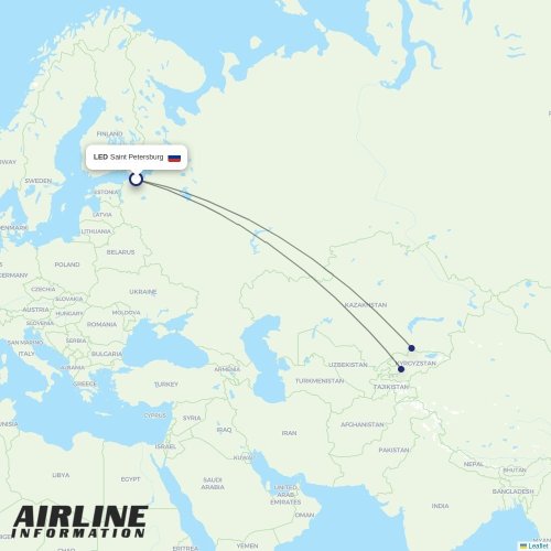 Avia Traffic Company at LED route map